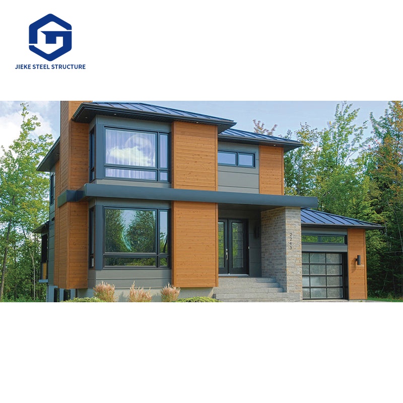 Waterproof and fireproof lightweight steel villa / Prefabricated steel structure building