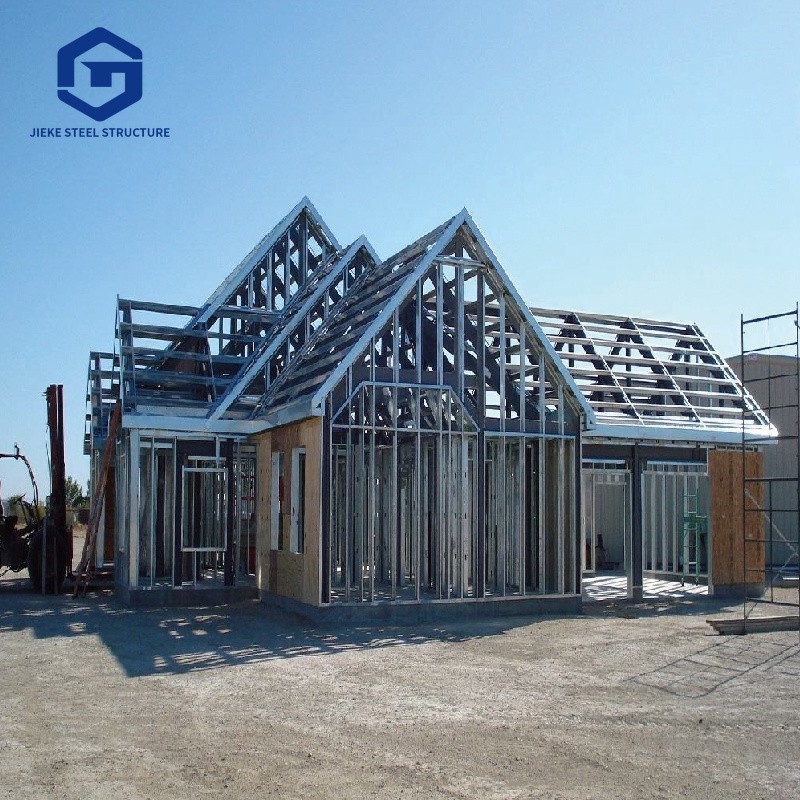 Waterproof and fireproof lightweight steel villa / Prefabricated steel structure building