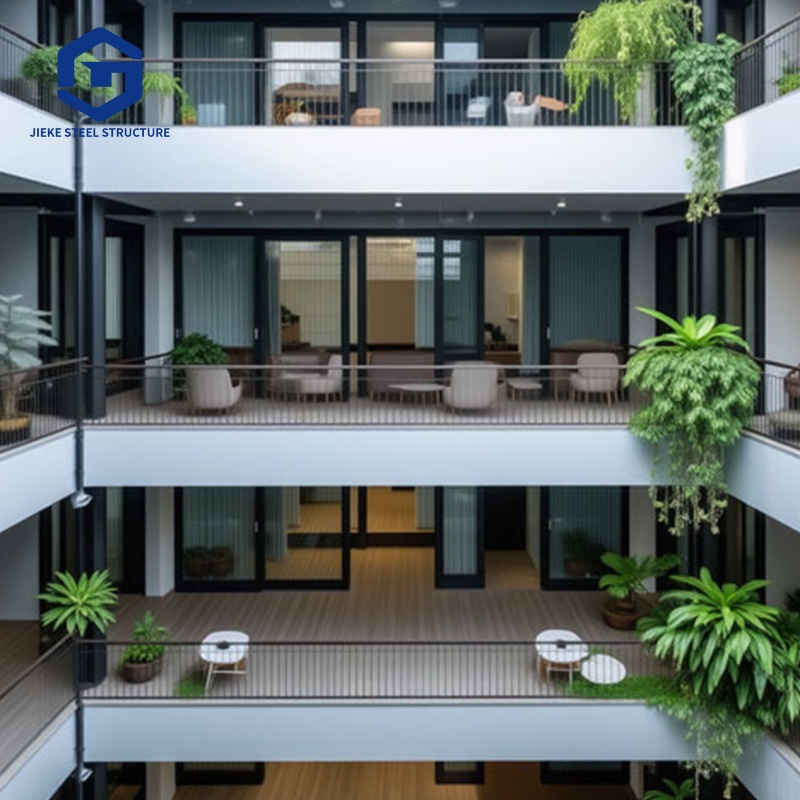 Prefabricated steel structure hotel building  High-end hotel-grade steel structure hotel building