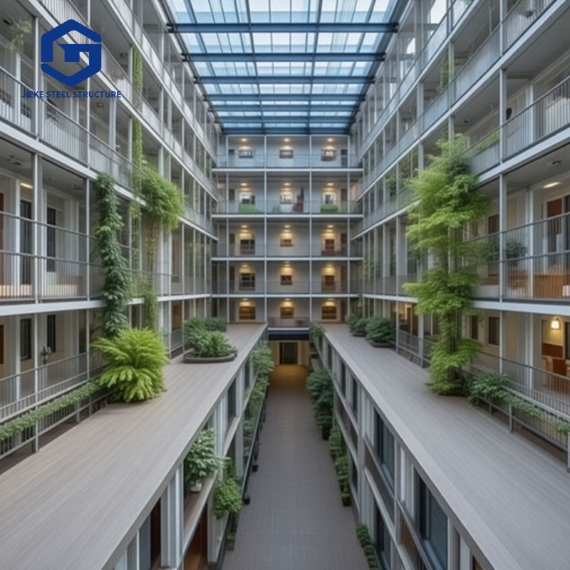 Prefabricated steel structure hotel building  High-end hotel-grade steel structure hotel building