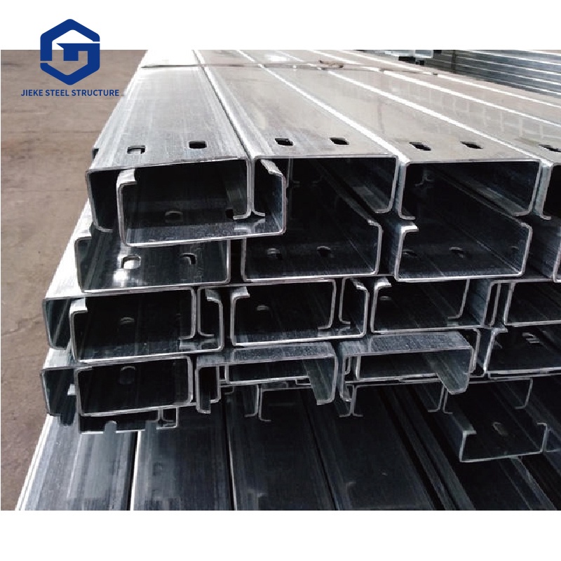 Metal structure building - C-shaped structural material - Structured galvanized C steel purlins