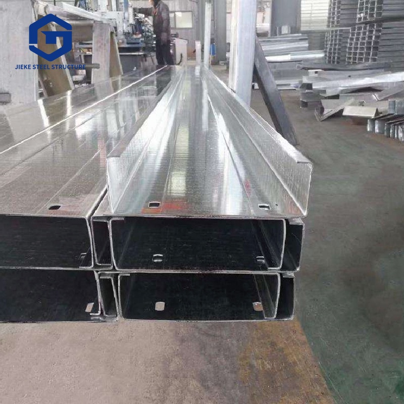 Hot Dipped Galvanized C Steel Purlin Structures Cold Bending Steel Section Slotted Steel C Beam Channel