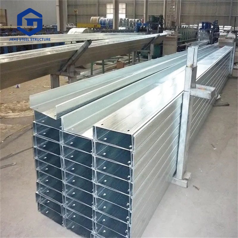 Hot Dipped Galvanized C Steel Purlin Structures Cold Bending Steel Section Slotted Steel C Beam Channel