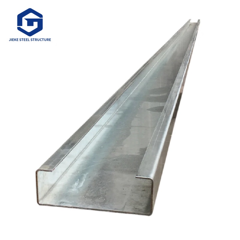 Hot Dipped Galvanized C Steel Purlin Structures Cold Bending Steel Section Slotted Steel C Beam Channel