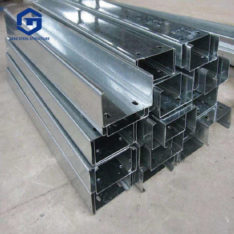 Hot Dipped Galvanized C Steel Purlin Structures Cold Bending Steel Section Slotted Steel C Beam Channel