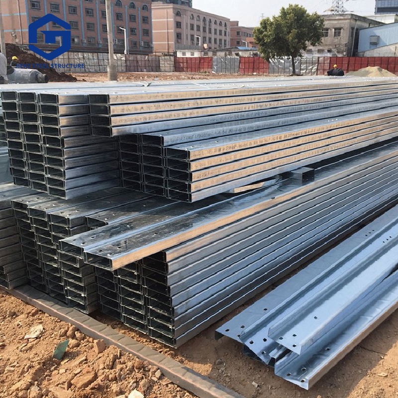 Galvanized cold-formed steel structure / C-shaped profiles / C-shaped steel beams / Steel purlins
