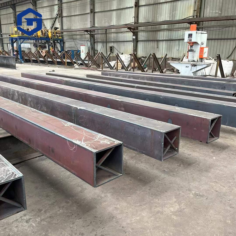 Industrial Light Frame Building Structural Prefabricated Steel Structure Components Welded Box Columns