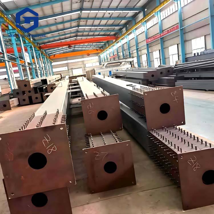 Industrial Light Frame Building Structural Prefabricated Steel Structure Components Welded Box Columns