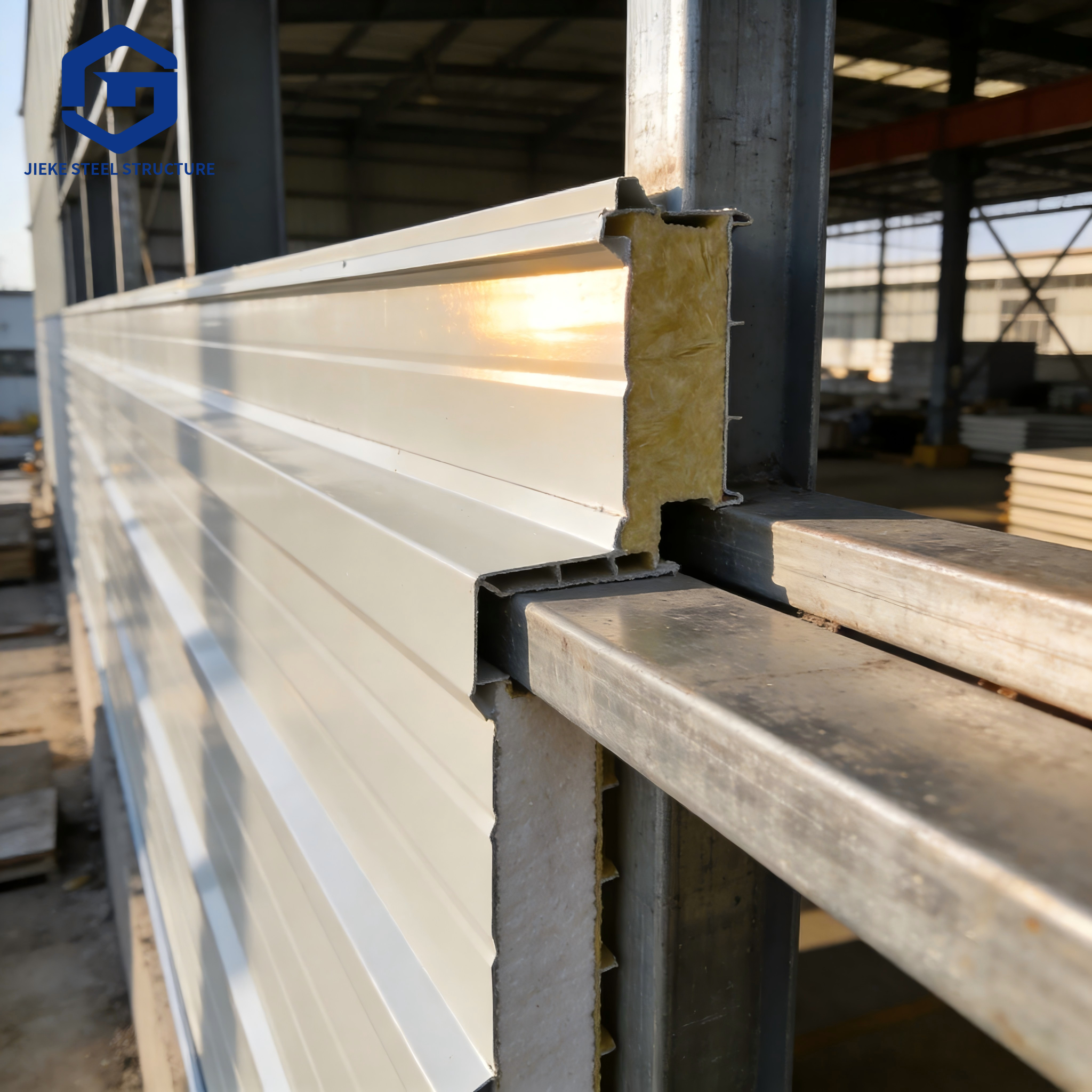 Steel Rock Wool Sandwich Panels Corrugated Roof/Wall Partitions Fireproof Heat-Insulating Soundproof Eco-friendly Panels