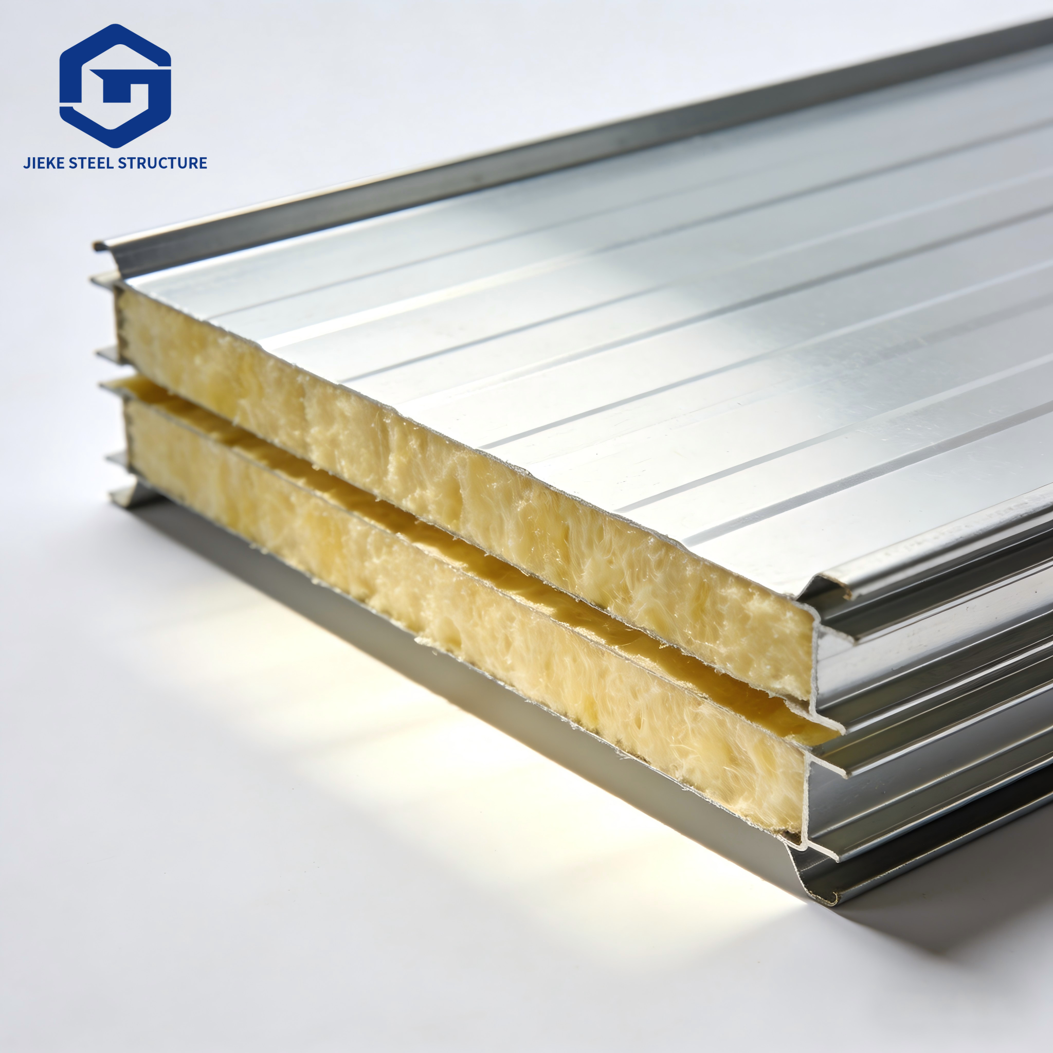 Custom Color Size Rockwool Sandwich Panel for Roof Wall with Steel Exterior for Commercial Residential Villa Projects