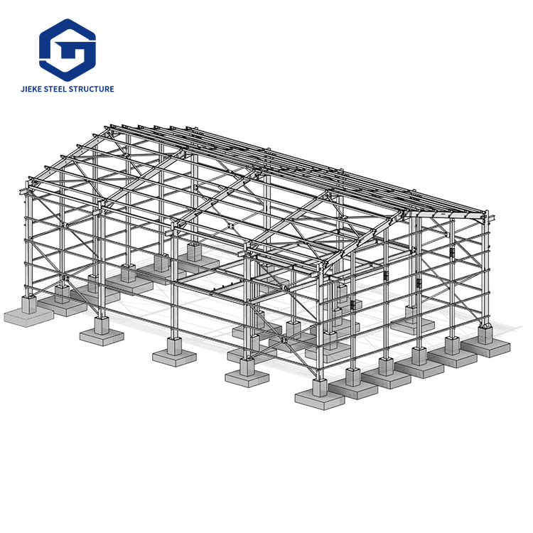 Prefabricated Light Steel Structure Warehouse Building Q235/Q345B Grade ASTM/JIS/GB Standards for Factory Workshop