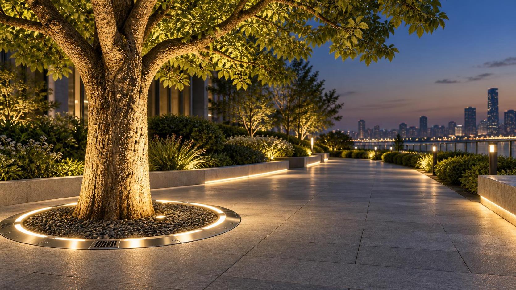 LED Tree Ring Light Design Considerations for Public Landscape Safety