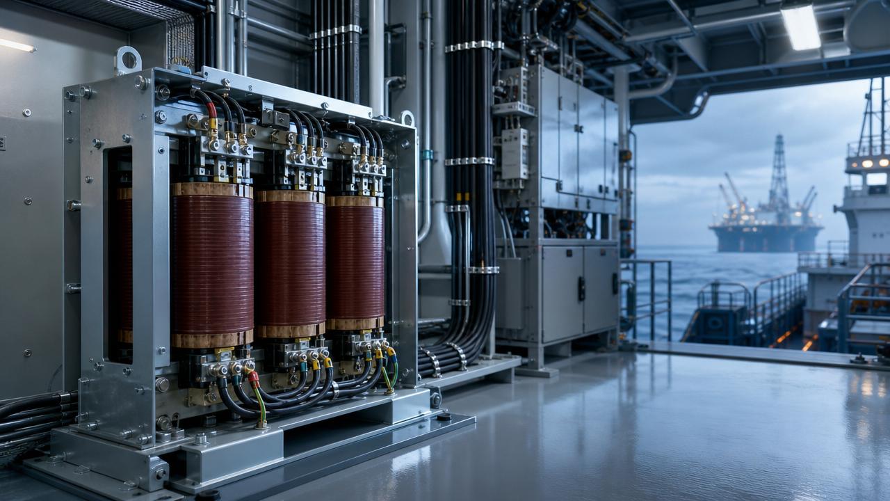 Transformadores de potencia secos marinos y offshore: diseño y normas