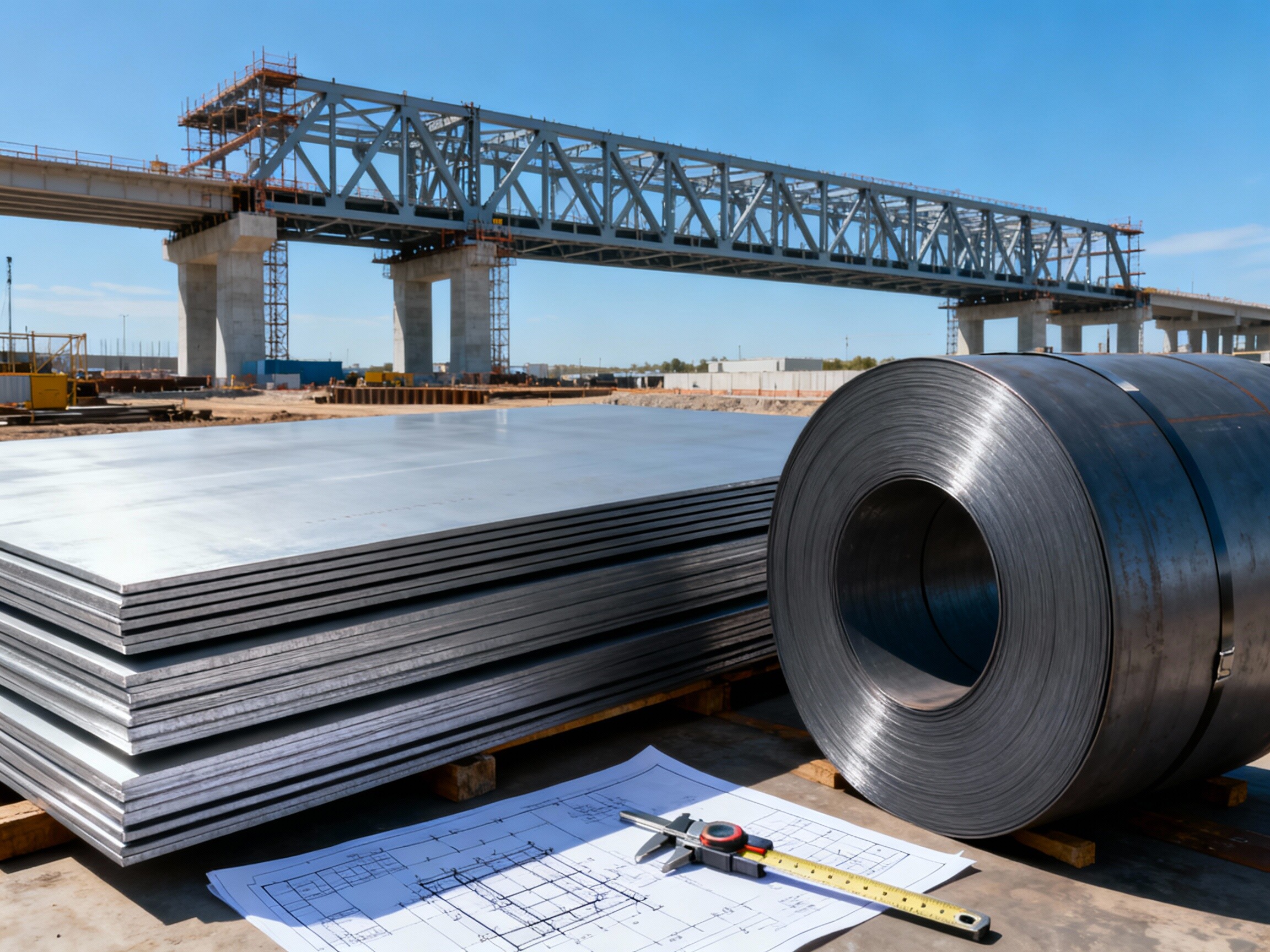 Medium-thick plates vs. hot-rolled coils: How to choose the most suitable steel for your construction project?