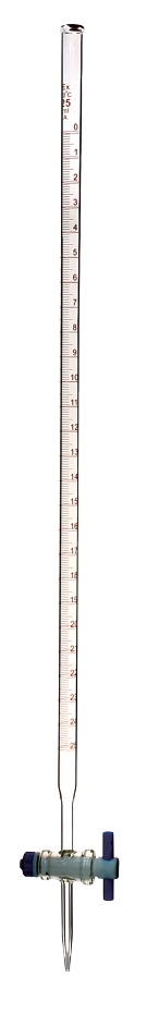 Burette with Blue Line and PTFE Stopcock-schellbach Type