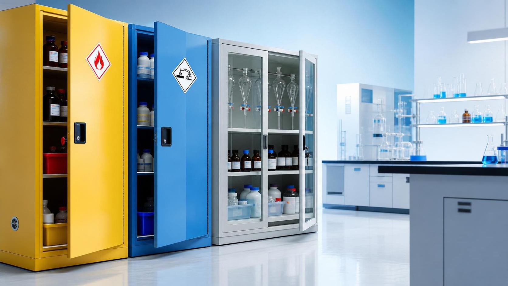 How to Choose Storage Cabinets for Laboratory Safety, Chemical Segregation, and Space