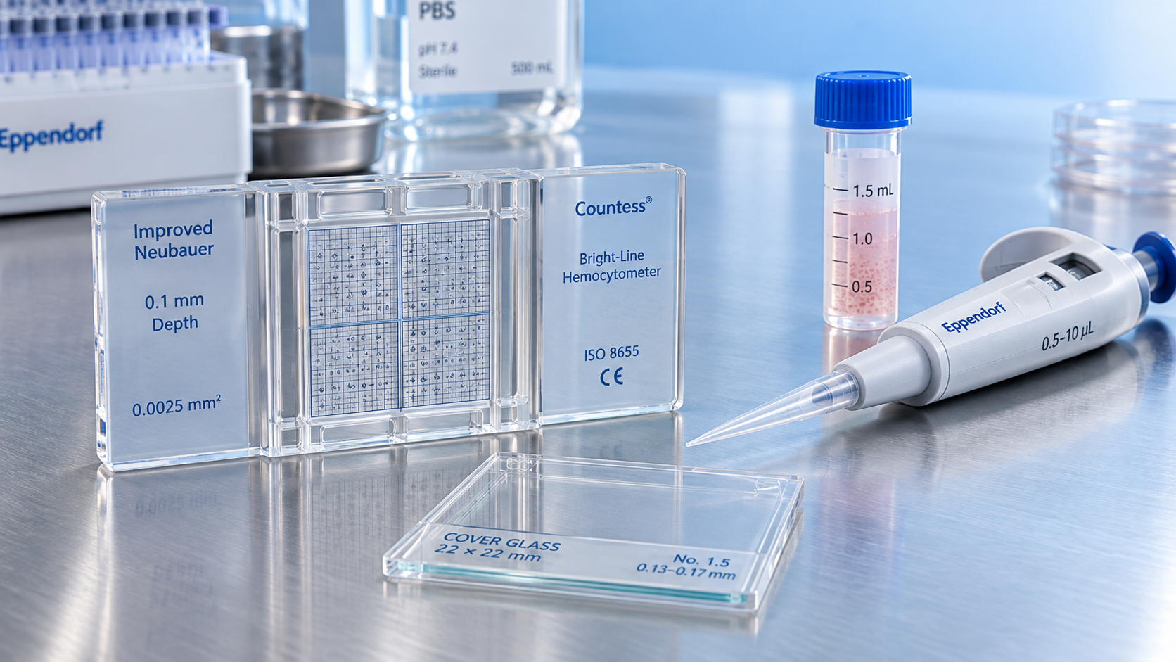 How to calculate cell concentration from a hemacytometer count