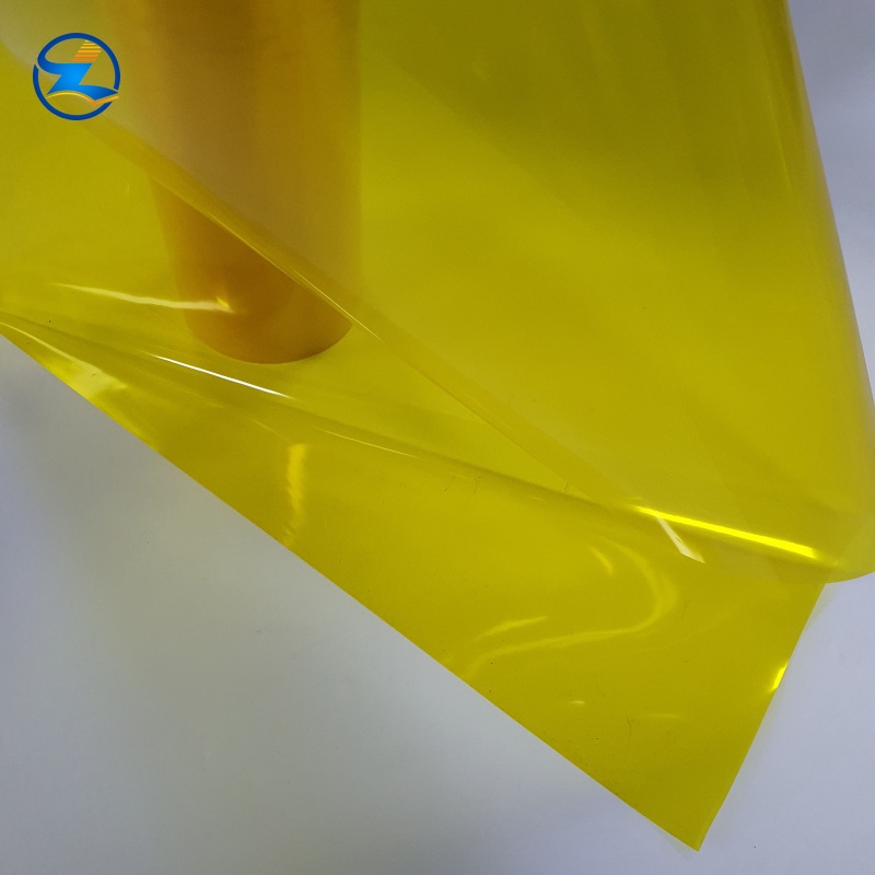 lemon color transparent pvc film