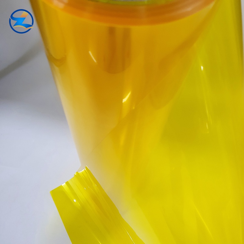 lemon color transparent rigid pvc film for printing