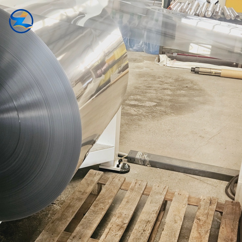 Transparent Recyclable PET jumbo roll in Production