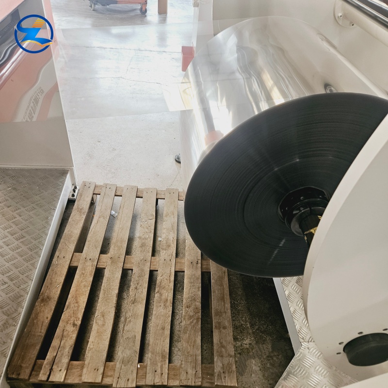 Transparent Recyclable PET jumbo roll in Production