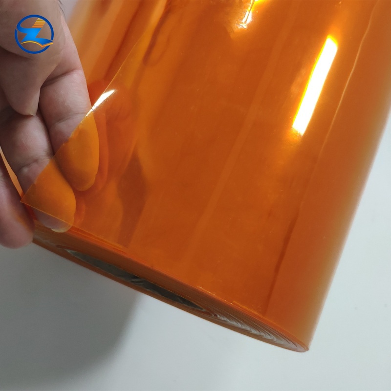 Transparent Orange Pharmaceutical-Grade Rigid PVC Film (250μm)