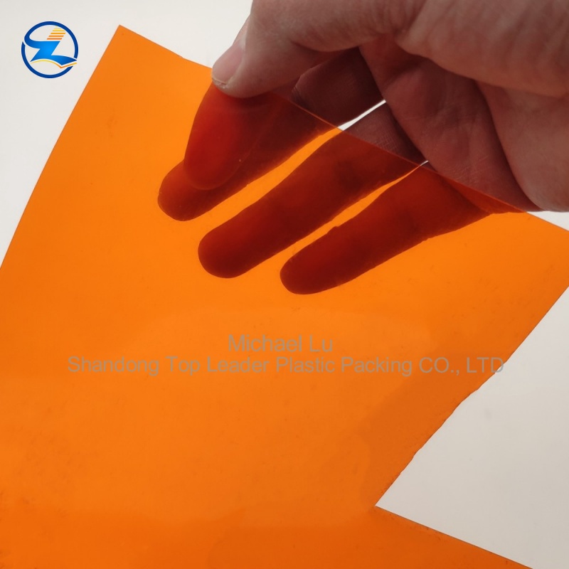 PVC 250mic orange transparent pharma grade for thermoforming
