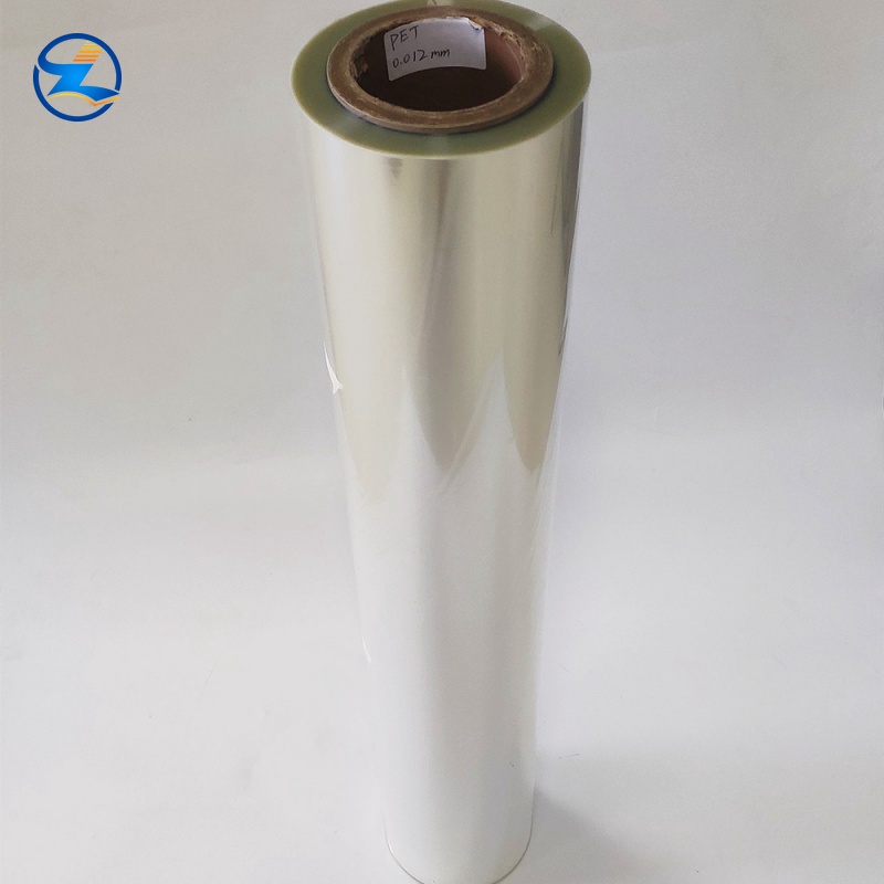 BOPET 12microns super clear pet film flexible plastic rolls