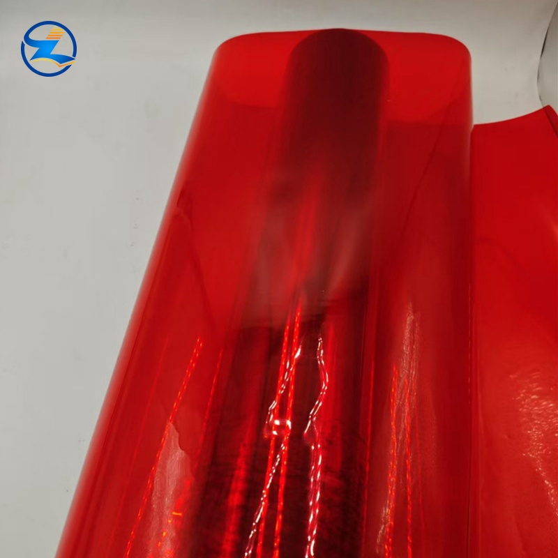 Rigid PVC sheet roll semi-transparent red