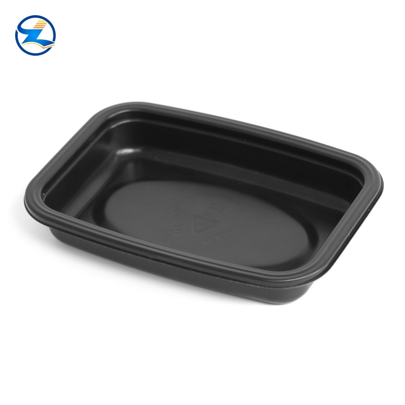 safe plastic Microwave-Safe Black PP Base Tray