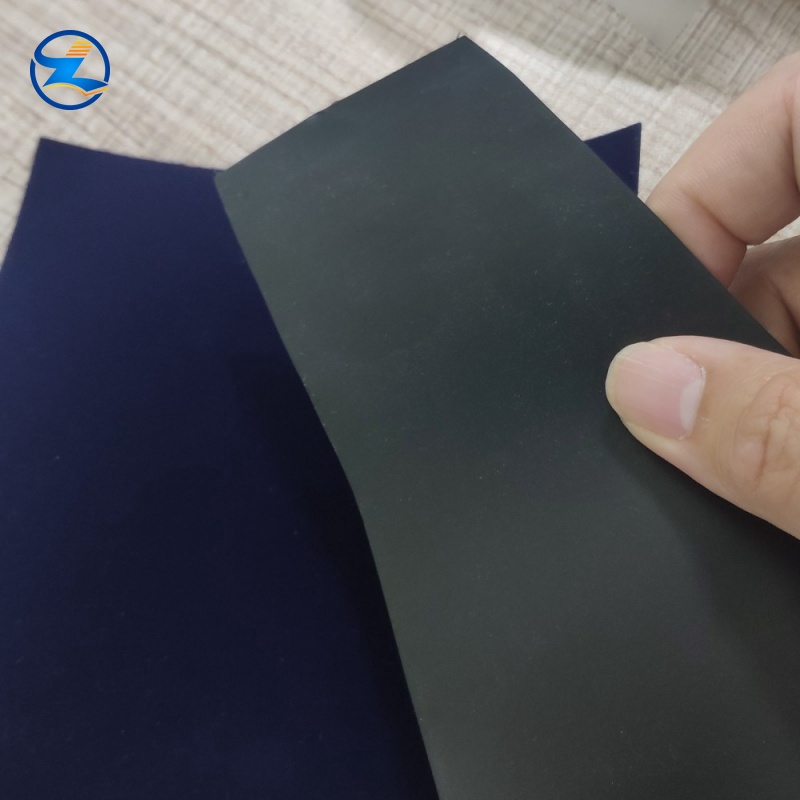 Black PS substrate laminated with green, blue, or purple flocking