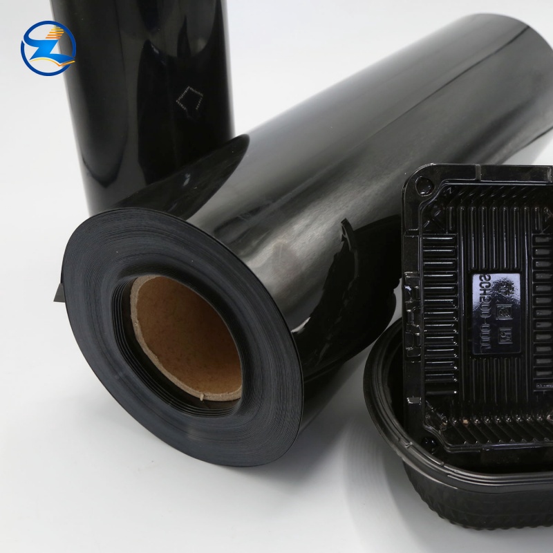glossy black pp film to produce food container