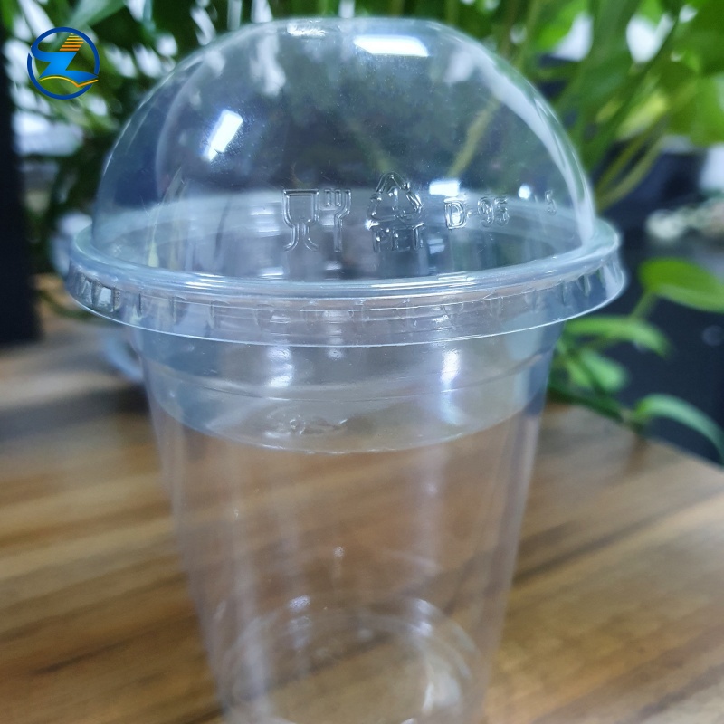 12oz Transparent PLA Biodegradable Cup with lid