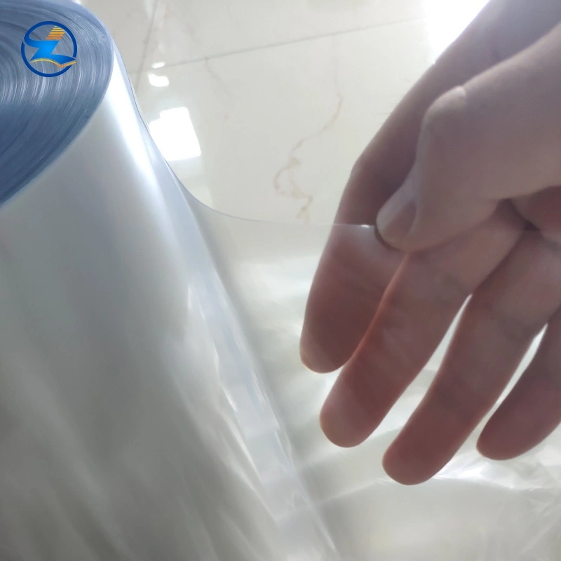 750mm wide glass clear rigid pvc film jumbo roll