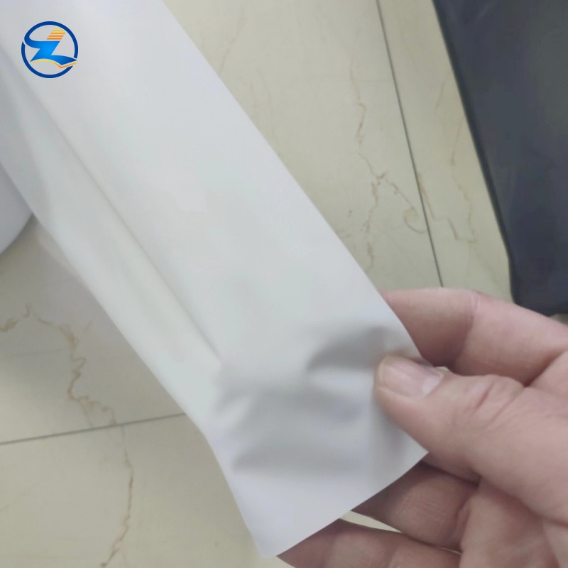 Opaque white flexible pvc film embossed for urine bag-(1)