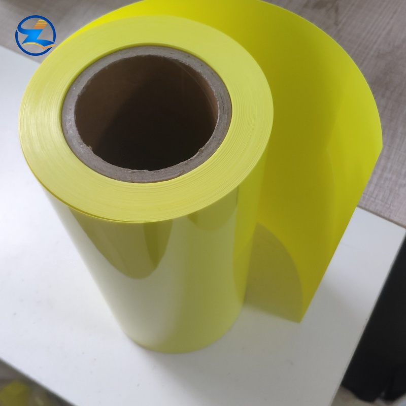 pvc rigid film pearl lemon color 90gsm pvdc