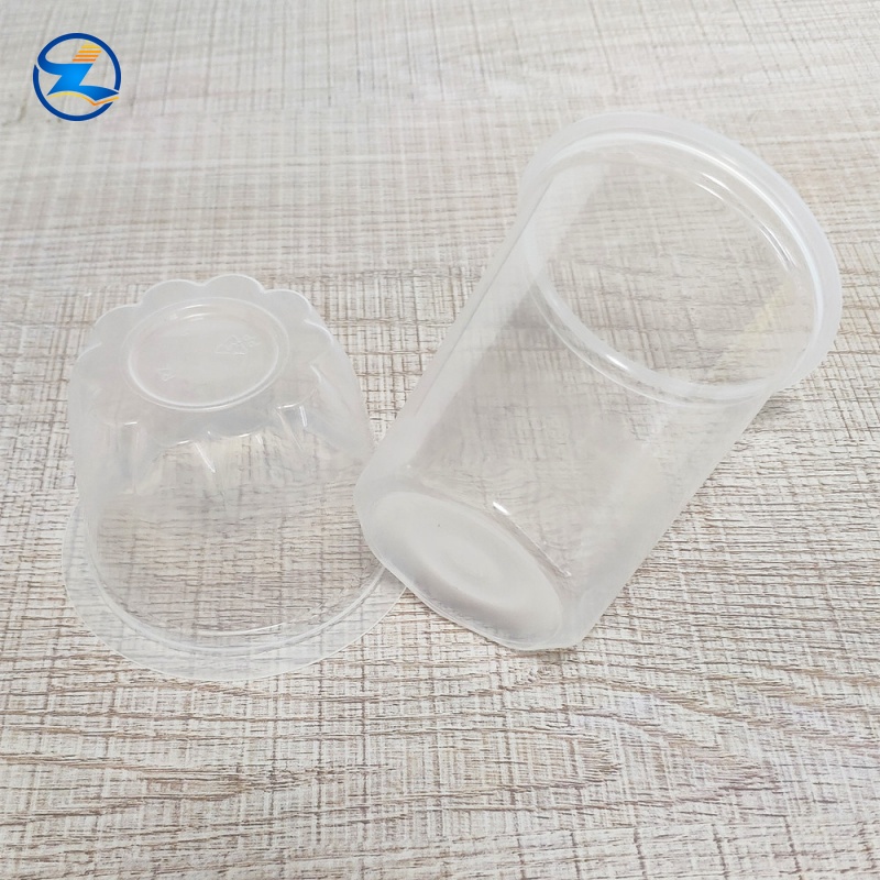 clear PP cup with lid for food and drink