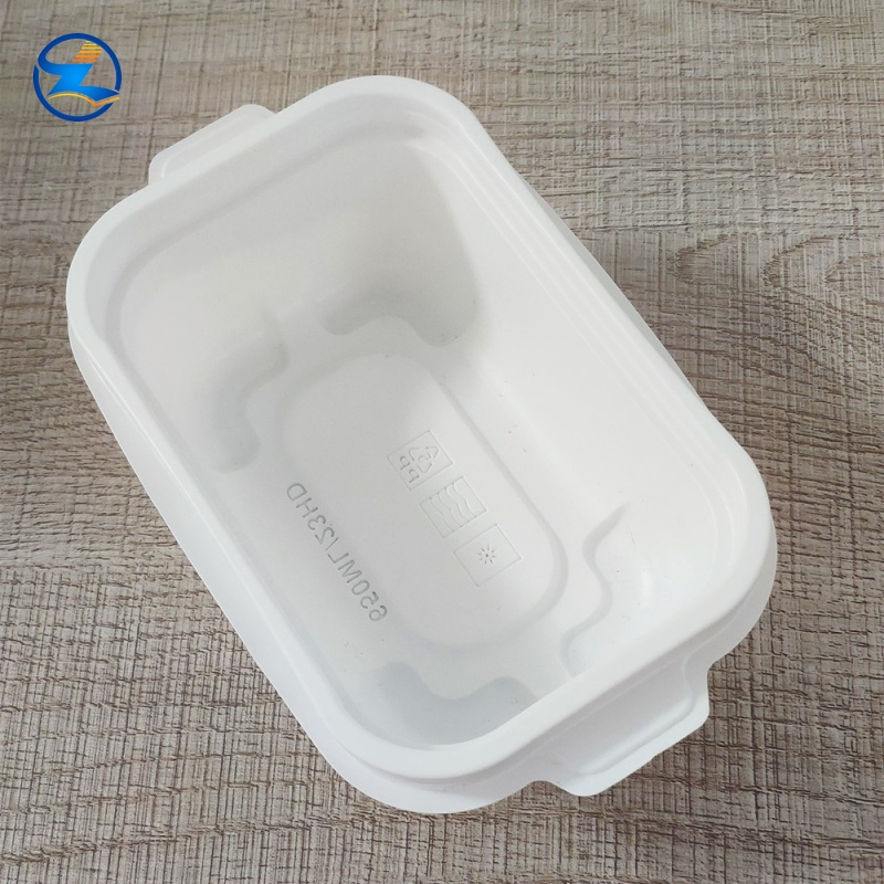 opaque white pp takeaway box for food packaging