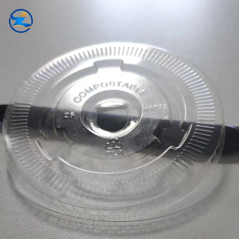 Transparent Biodegradable PLA Cold Drink Cup Lid