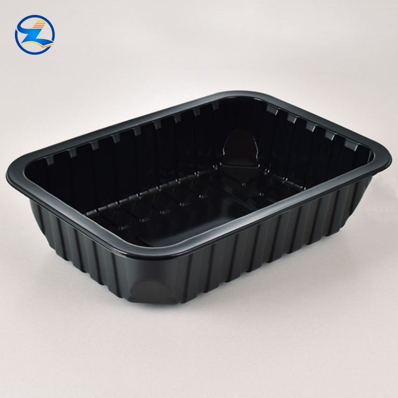 PP EVOH PP Black Tray-003 PP Tray Disposable Meat Vegetable Lunch Boxes