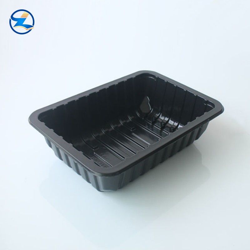 PP EVOH PP Black Tray-006 PP Tray Disposable Meat Vegetable Lunch Boxes