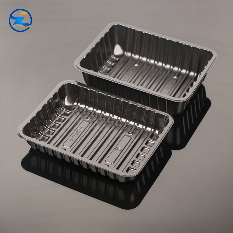 BPA Free Black/White Polypropylene PP Plastic Meat Tray