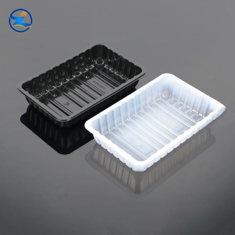 BPA Free Black/White Polypropylene PP Plastic Meat Tray