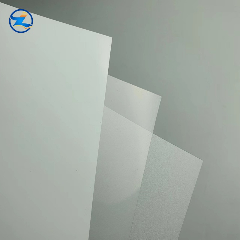 CLEAR PP and white PP sheets for folder covers