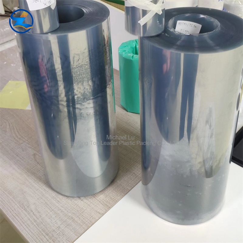 0.5MM Transparent PET rigid sheet laminated with PE film