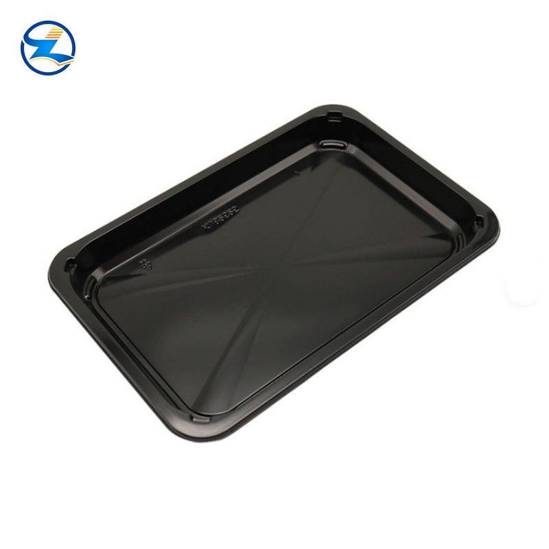 PP Food Packing Tray 444 Plastic PP Meat Tray Black MAP Packaging Trays