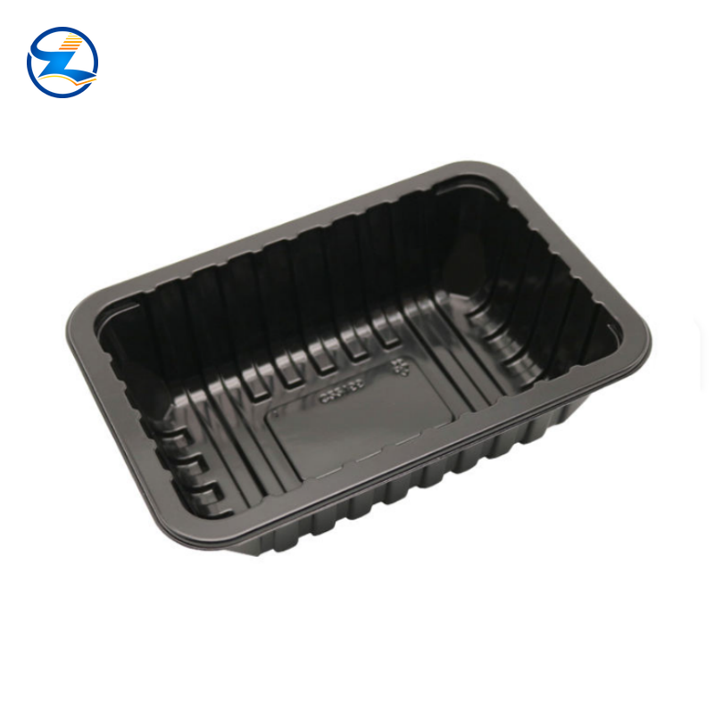 Plastic PP Meat Tray Black MAP Packaging Trays