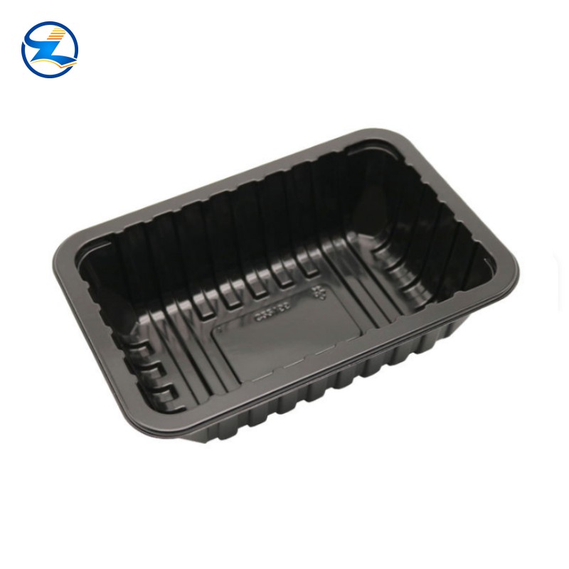 PP Food Packing Tray 555 Plastic PP Meat Tray Black MAP Packaging Trays