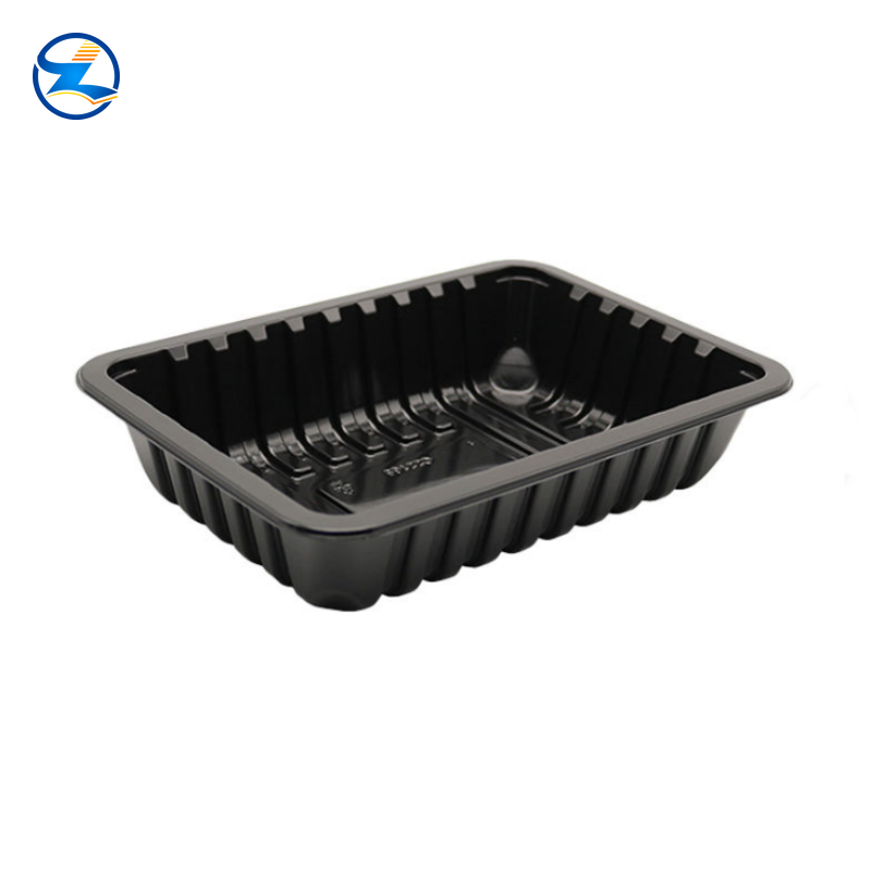 Plastic PP Meat Tray Black MAP Packaging Trays