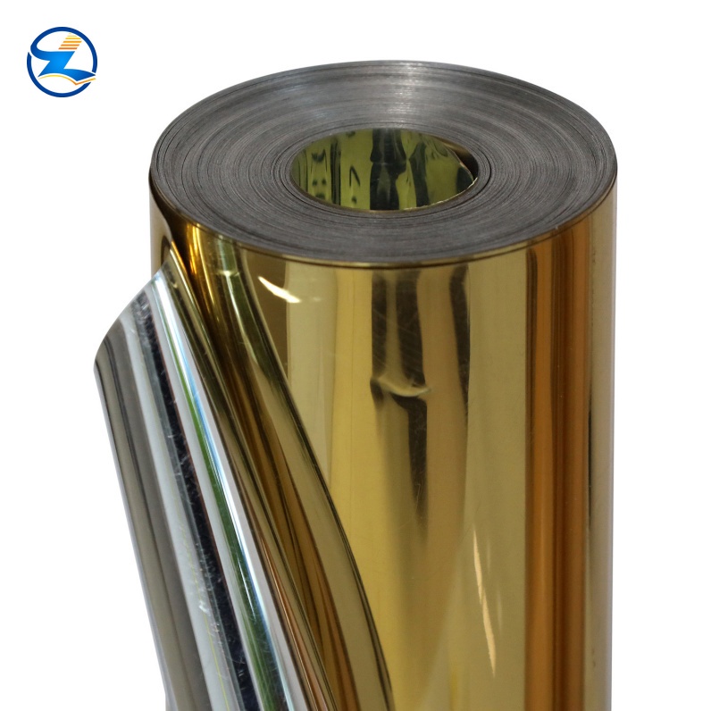 Rose gold aluminized PET rigid sheet for thermoforming